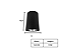 Spot de Sobrepor Redondo para AR70 12,5x9cm Preto GSG SP36 - Imagem 3