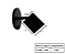 Spot Arandela Quadrado para Dicroica 7,5x7x7cm Preto GSG SP45 - Imagem 2