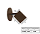 Spot Arandela Quadrado para Dicroica 7,5x7x7cm Marrom GSG SP47 - Imagem 2
