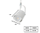 Spot para Perfilado e Trilho para Dicroica 7,5x6,5cm Branco GSG SP58 - Imagem 2