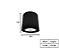 Spot Sobrepor para Perfilado para Dicroica 7,5x6,5cm Preto GSG SP75 - Imagem 2