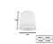 Spot Sobrepor para Perfilado para Dicroica 7,5x6,5cm Branco GSG SP76 - Imagem 2
