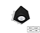 Spot Sobrepor para Perfilado para Dicroica 7x7cm Preto GSG SP78 - Imagem 2