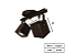 Spot Sobrepor Quadrado Duplo para Dicroica 7x25cm Marrom GSG SP89 - Imagem 2