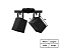 Spot Sobrepor Quadrado Duplo para PAR20 9x25cm Preto GSG SP90 - Imagem 2
