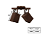 Spot Sobrepor Quadrado Duplo para PAR20 9x25cm Marrom GSG SP92 - Imagem 2