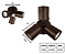 Spot Sobrepor Redondo Triplo para Dicroica 12x8x6,5cm Marrom GSG SP101 - Imagem 2