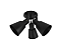 Spot Sobrepor Cônico Triplo para PAR20 12x8x8,5cm Preto GSG SP102 - Imagem 1