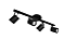 Trilho com Quatro Spots Redondos para Dicroica 55cm Preto GSG SP108 - Imagem 1