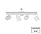 Trilho com Quatro Spots Redondos para Dicroica 55cm Branco GSG SP109 - Imagem 2