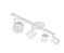 Trilho com Quatro Spots Redondos para Dicroica 55cm Branco GSG SP109 - Imagem 1