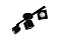 Trilho com Três Spots Quadrados para Dicroica 45cm Preto GSG SP114 - Imagem 1
