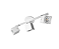Trilho com Três Spots Quadrados para Dicroica 45cm Branco GSG SP115 - Imagem 1