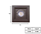Spot de Embutir Recuado Quadrado para Dicroica 12x12cm Marrom SP134 - Imagem 4