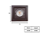 Spot de Embutir Recuado Quadrado para PAR20 14x14cm Marrom SP137 - Imagem 4