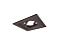 Spot de Embutir Recuado Quadrado para AR70 14x14cm Marrom SP140 - Imagem 2
