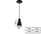 Pendente Cone 1xE27 12x8,5cm Alumínio Preto GSG PD23 - Imagem 3
