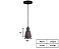 Pendente Cone 1xE27 12x8,5cm Alumínio Marrom GSG PD25 - Imagem 2