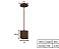 Pendente Tubo 1xE27 12,5x9x12cm Alumínio Marrom GSG PD28 - Imagem 2