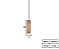 Pendente Tubo 1xGU10 20x5cm Alumínio Cobre GSG PD30 - Imagem 2