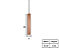 Pendente Tubo 1xGU10 35x5cm Alumínio Cobre GSG PD33 - Imagem 3