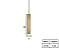 Pendente Tubo 1xGU10 35x5cm Alumínio Dourado GSG PD34 - Imagem 3