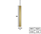 Pendente Tubo 1xGU10 50x5cm Alumínio Dourado GSG PD37 - Imagem 3