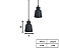 Pendente Cone Duplo 2xGU10 9x7cm Alumínio Preto GSG PD38 - Imagem 2