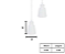 Pendente Cone Duplo 2xGU10 9x7cm Alumínio Branco GSG PD39 - Imagem 2