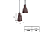 Pendente Cone Duplo 2xGU10 9x7cm Alumínio Marrom GSG PD40 - Imagem 2