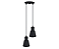 Pendente Cone Duplo 2xE27 12x8,5cm Alumínio Preto GSG PD41 - Imagem 1