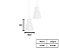 Pendente Cone Duplo 2xE27 12x8,5cm Alumínio Branco GSG PD42 - Imagem 2
