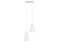 Pendente Cone Duplo 2xE27 12x8,5cm Alumínio Branco GSG PD42 - Imagem 1