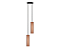 Pendente Tubo Duplo 2xGU10 20x5cm Alumínio Cobre GSG PD45 - Imagem 1