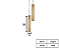 Pendente Tubo Duplo 2xGU10 35x5cm Alumínio Dourado GSG PD49 - Imagem 2