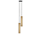 Pendente Tubo Duplo 2xGU10 35x5cm Alumínio Dourado GSG PD49 - Imagem 1