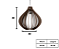 Pendente 1xE27 30x30cm Madeira Marrom GSG PD55 - Imagem 2