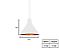 Pendente Retrô 1xE27 17x17cm Alumínio Branco e Cobre GSG PD59 - Imagem 3