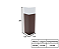 Poste Balizador LED 110V 3000K 26x7,6x7,6cm Alumínio Marrom GSG PB12 - Imagem 3