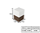 Mini Poste Balizador LED 110V 3000K 11,5x7,6x7,6cm Marrom GSG PB18 - Imagem 3