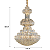 Pendente 44xE14 180x120cm Cristal e Metal Dourado Sindora DCD01013 - Imagem 2