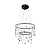 Pendente com Controle LED 120W 76x50cm Metal Cromado Sindora DCD02528 - Imagem 1