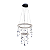 Pendente com Controle LED 88W 63x38cm Metal Cromado Sindora DCD02529 - Imagem 1