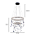 Pendente com Controle LED 72W 50x25cm Metal Cromado Sindora DCD02530 - Imagem 2