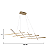 Pendente LED 60W 3000K 40x125cm Metal Dourado Sindora DCD015097 - Imagem 2