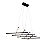 Pendente LED 60W 3000K 40x125cm Metal Preto Sindora DCD015098 - Imagem 1