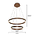 Pendente Luz Direta e Indireta LED 60x40cm Marrom Sindora DCD03001 - Imagem 2