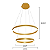 Pendente Luz Direta e Indireta LED 60x40cm Dourado Sindora DCD03002 - Imagem 2
