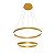 Pendente Luz Direta e Indireta LED 60x40cm Dourado Sindora DCD03002 - Imagem 1