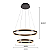 Pendente Luz Direta e Indireta LED 60x40cm Preto Sindora DCD03018 - Imagem 2